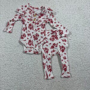 Catherine Malandrino Baby Girl 2 piece Set Size 0-3 months Floral Cottagecore